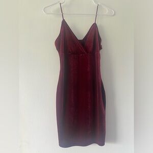 Sexy velvet mini dress